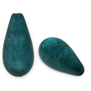 Polaris Elements Perlen Tropfenform Polmo Dark green