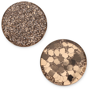 12 mm flach Cabochon Polaris Elements Helios Brown