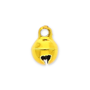 Metall Anh&auml;nger Gl&ouml;ckchen 6mm Gold