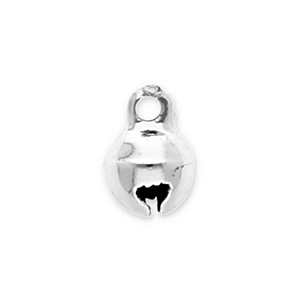 Metall Anh&auml;nger Gl&ouml;ckchen 6mm Silver