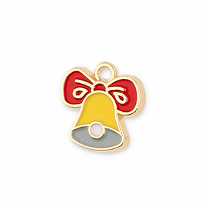Metall Anh&auml;nger Weihnachtsglocke Gold-yellow-red-grey