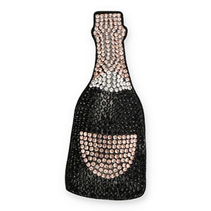 Statement hangers mit Strass Flasche Champagne Black-rose gold-crystal
