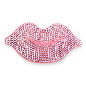 Statement hangers mit Strass Kiss Light pink