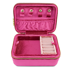 BY31&reg; Schmucksuitcase Sammt Fuchsia-vintage pink
