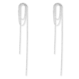 Eco-brass&reg; (nachaltiges Messing) Ohrringe / Ohrstecker mit Strass Silver-crystal