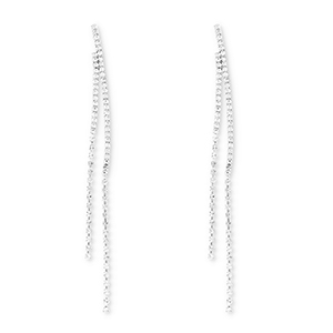 Eco-brass&reg; (nachaltiges Messing) Ohrringe / Ohrstecker mit Strass Silver-crystal