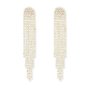 Eco-brass&reg; (nachaltiges Messing) Ohrringe / Ohrstecker mit Strass Gold-crystal