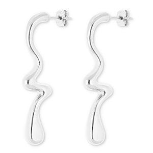Ohrringe aus Stainless Steel - Rostfreiem Stahl Ohrstecker Tropfenform Silver