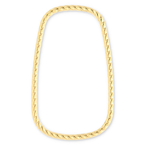 Stainless Steel - Rostfrei Stahl Schmuckzubeh&ouml;r Zwischenst&uuml;ck Rechteck Gold