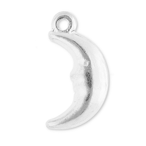 Stainless Steel - Rostfrei Stahl Anh&auml;nger Mond Silver