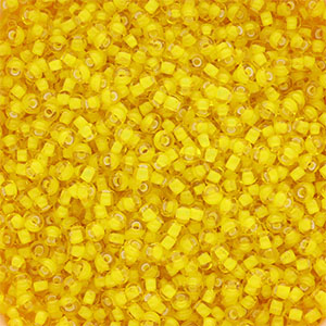 Preciosa Rocailles Ornela 8/0-85016 White lining-sunshine yellow