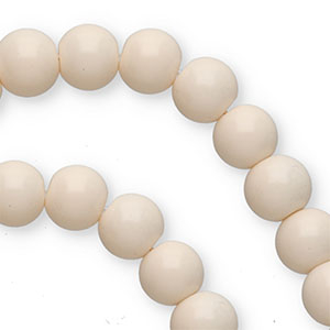 6 mm Glasperlen opaque Light cream peach