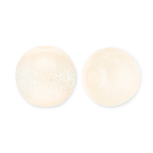 8 mm Acrylperlen mit Glitzer Vanilla yellow-turquoise