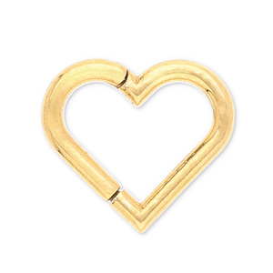 Ohrpiercing aus Stainless Steel - Rostfreiem Stahl Clicker Herz Gold