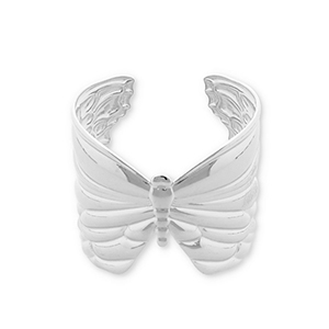 Armb&auml;nder aus Stainless Steel - Rostfreiem Stahl Bangle Schmetterling Silver