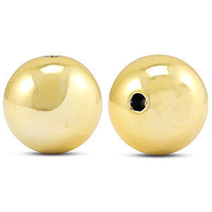 Metall Look Perlen Rund 18 mm Gold metallic