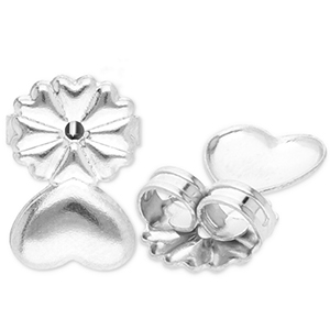 Stainless Steel - Rostfrei Stahl Schmuckzubeh&ouml;r Ohrring Verschluss Silver