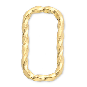 Stainless Steel - Rostfrei Stahl Schmuckzubeh&ouml;r Zwischenst&uuml;ck Rechteck Gold