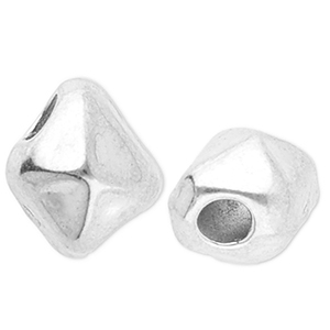 Stainless Steel - Rostfrei Stahl Perlen Irregular Silver