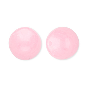 12 mm Acrylperlen Rund Pink-marble