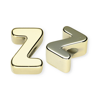 Buchstaben Perlen aus Acryl Z Gold