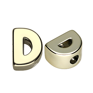 Buchstaben Perlen aus Acryl D Gold