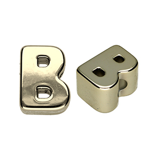 Buchstaben Perlen aus Acryl B Gold