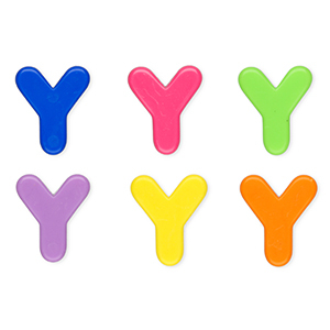 Buchstaben Perlen aus Acryl Y Multicolour