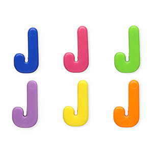 Buchstaben Perlen aus Acryl J Multicolour
