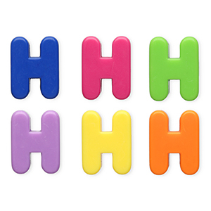Buchstaben Perlen aus Acryl H Multicolour