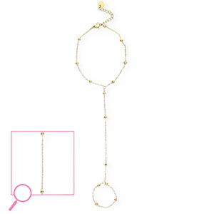 Handketten aus Stainless Steel - Rostfreiem Stahl Ball Gold