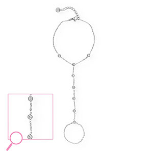 Handketten aus Stainless Steel - Rostfreiem Stahl Silver-crystal