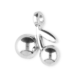 Stainless Steel - Rostfrei Stahl Anh&auml;nger Kirschen Silver