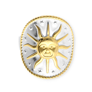 Ringe aus Stainless Steel - Rostfreiem Stahl Sonne Silver-gold