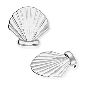 Metall Anh&auml;nger DQ&reg; Muschel Antiek zilver (nikkelvrij)