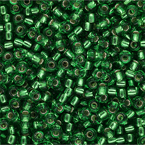 Miyuki Rocailles 8/0 Silver Lined Lt.Green 8-0015