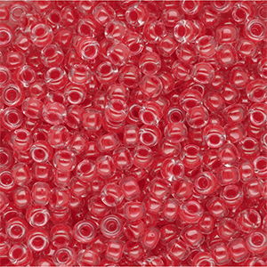 Miyuki Rocailles 8/0 Dark Coral Lined Crystal 8-0226