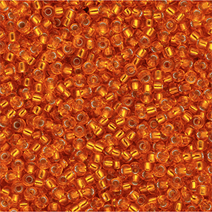 Miyuki Rocailles 11/0 Silver Lined Orange 11-0008