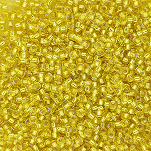 Miyuki Rocailles 15/0 Silver Lined Yellow 15-0006