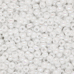 Miyuki Rocailles 8/0 Opaque Ab White 8-471