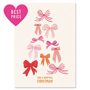 BY31&reg; SchmuckKarten "Have a bowtiful Christmas!" Light beige-pink-red-warm orange