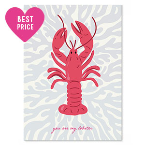 Schmuck Karten "you are my lobster" Blue-red