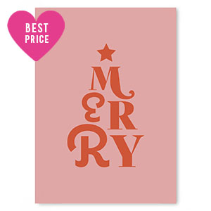 Schmuck Karten "Merry" Pink-red