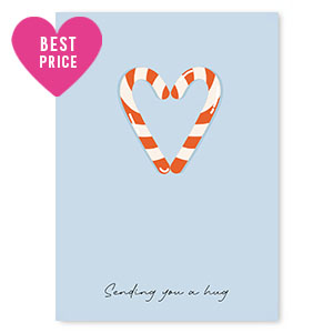 Schmuck Karten "Sending you a hug" Light blue