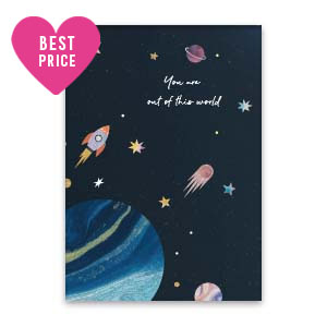 Schmuck Karten "you are out of this world" Black-multicolour