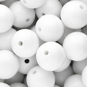 18 mm DQ Acrylperlen shiny Snow white 11-0602 TCX