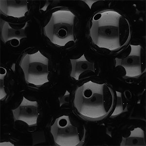 16 mm DQ Acrylperlen shiny Black