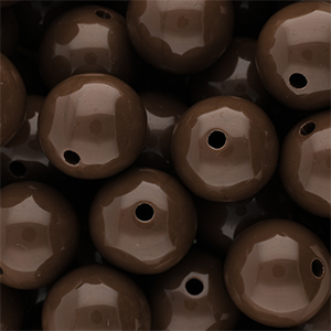 16 mm DQ Acrylperlen shiny Cappuccino brown 19-1220 TCX