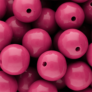 16 mm DQ Acrylperlen shiny Rose violet 17-2624 TCX