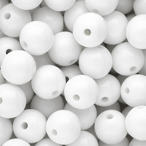 14 mm DQ Acrylperlen shiny Snow white 11-0602 TCX